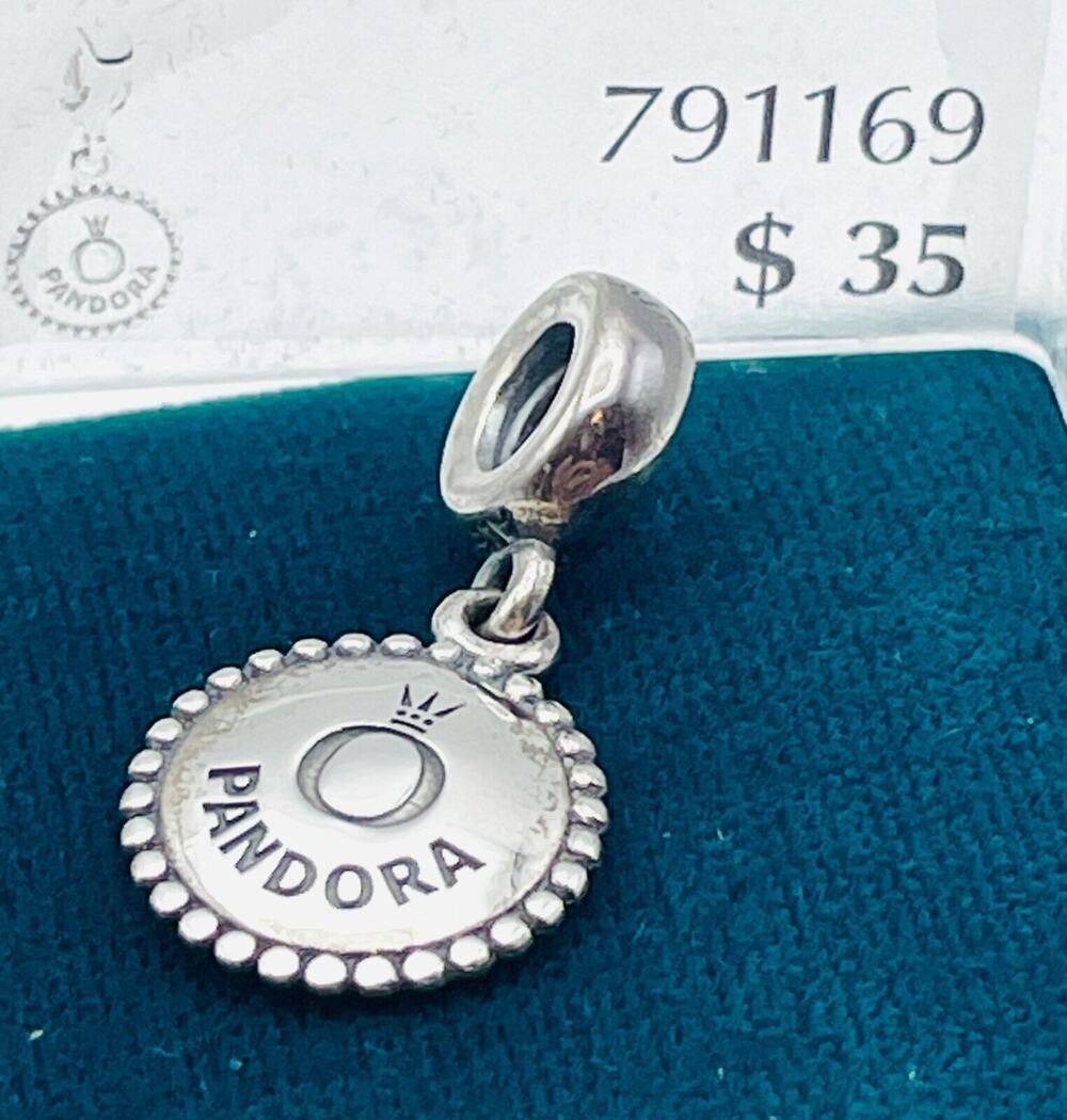 Pandora Crowned O Dangle Charm  791169 S925 ALE New Old Stock Sterling 2014
